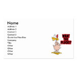 what the pluck funny plucked chicken cartoon business card