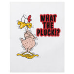 what the pluck funny plucked chicken cartoon custom flyer