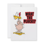 what the pluck funny plucked chicken cartoon invite