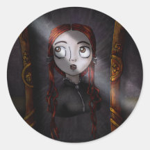 What the Portraits See Round Stickers