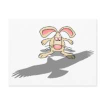 What the...? Rabbit Cartoon Postcard by artoffalconry What the...? Rabbit Cartoon Postcard