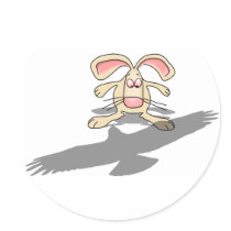 What the...? Rabbit Cartoon Stickers by artoffalconry What the...? Rabbit Cartoon Stickers