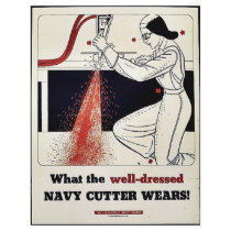 What The Well Dressed Navy Cutter Wears! flyers by ww2posters What The Well Dressed Navy Cutter Wears! flyers