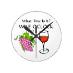 What Time Is It - It's WINE O'CLOCK Funny wall clocks