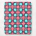 Pink And Teal Circles Background Mousepad