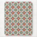 Pink And Green Circles Background Mousepad