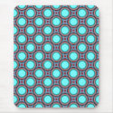 Teal And Blue Overlapping Circles Background Mousepad