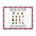 What Will I Bee Today? Bee Different! Postcard