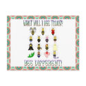 What Will I Bee Today? Bee Different! Postcard