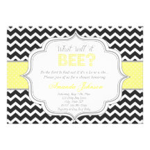 What Will It Be? Chic Chevron Baby Shower Invite