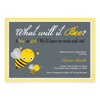What will it Bee? Baby Shower invitation