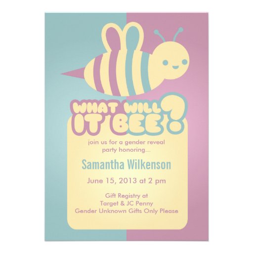 What Will It Bee?  Baby Shower Invitations