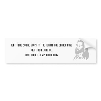 What would jesus download Bumper sticker by citrano1
