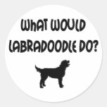 What Would Labradoodle Do? T-shirts & Gifts Round Sticker