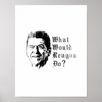 What would Reagan do Faded.png Print