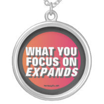 What You Focus On Expands Necklace necklaces