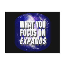 What You Focus On Expands postcards