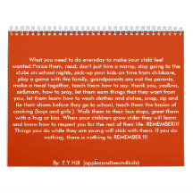 What you need to do everyday to make your child... calendar