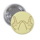 Whatever Hand Sign Retro Flair Pinback Buttons