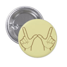 Whatever Hand Sign Retro Flair Pinback Buttons