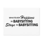 Whatever Happens - Babysitting Post Card