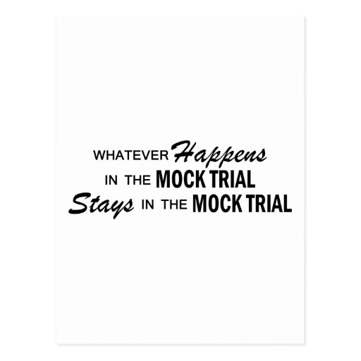 Whatever Happens - Mock Trial Postcards