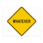 Whatever Highway Sign Postcards