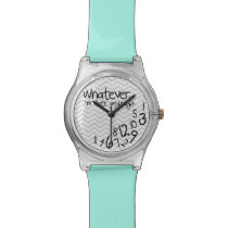 Whatever, I'm late anyways - Teal Blue and Gray Wrist Watch  at Zazzle