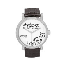 Whatever, I'm late anyways Wristwatch at Zazzle