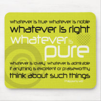 Whatever is Pure Christian sexual purity mousepad