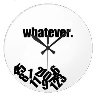 Whatever Messy Numbers Wall Clock