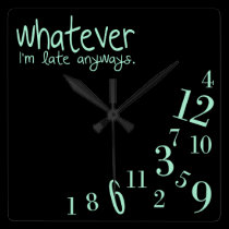 whatever - mint on black wall clocks