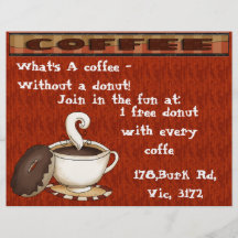 What's a coffee - Without a donut! Flyer Design