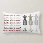 'What's A Girl To Wear?' Pillows pillows