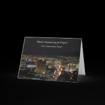 What's Happening in Vegas? Anniversary Party Card