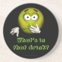 "What's In That Drink?" - Sick Smiley [a] Coasters
