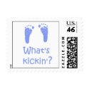 What's Kickin? Baby postage stamps