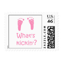 What's Kickin? Baby postage stamps