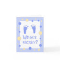What's Kickin' baby shower invitation cards