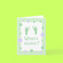 What's Kickin' baby shower invitation cards