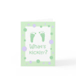What's Kickin' baby shower invitation cards