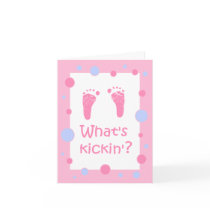 What's Kickin' baby shower invitation cards