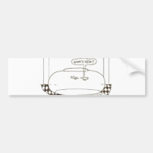 "What's new?" (Fish in bowl)t Bumper Stickers