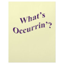 What's Occurrin'? Customized Letterhead