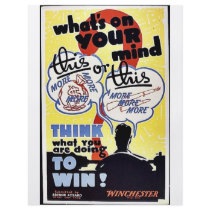 What's On Your Mind, Think To Win flyers by ww2posters What's On Your Mind, Think To Win flyers