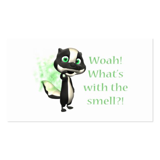 Whats That Smell Skunk Business Card Templates (back side)