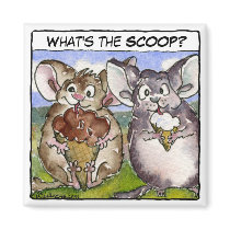 What's the Scoop? Cartoon Ice Cream Magnet
