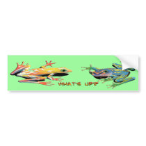 What's Up Frogs Bumper Sticker