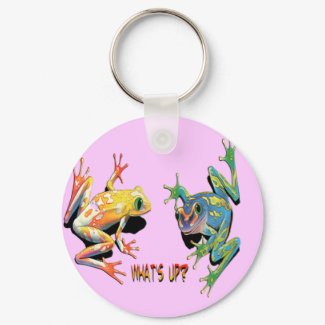 What's Up Frogs keychain