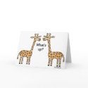 What's up? Giraffe greeting card by tshirtfun What's up? Giraffe greeting card
